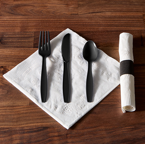 Black Napkin Ring Band #41704