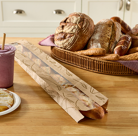 Kraft Bread Bag with Window #BB-KP-26