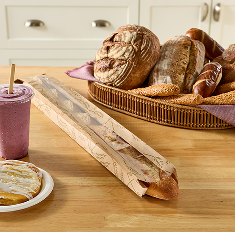 Kraft Bread Bag with Window #BB-KP-28