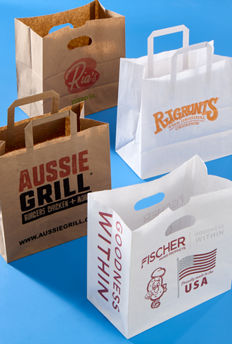 Custom paper handle bags for foodservice